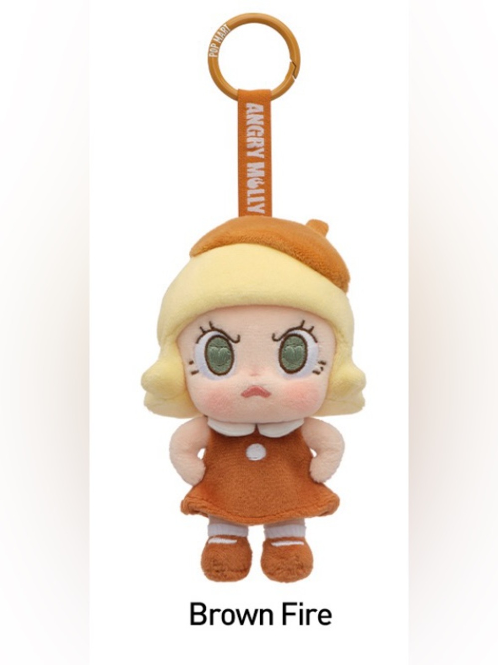 Angry Molly Plush Pendant - Brown Fire